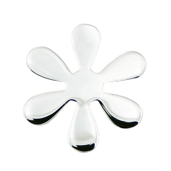 Modern sterling silver flower pendant 