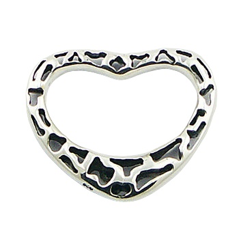 Exclusive design open heart silver pendant 