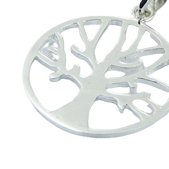 Autumn tree of life in round frame 925 sterling silver pendant by BeYindi 2
