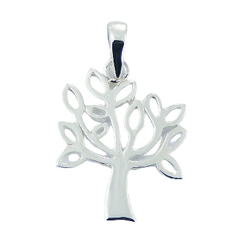 silver airy olive tree pendant 