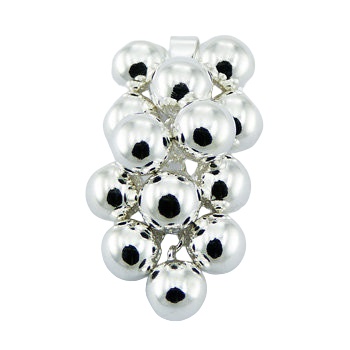 silver bead cluster festive pendant 