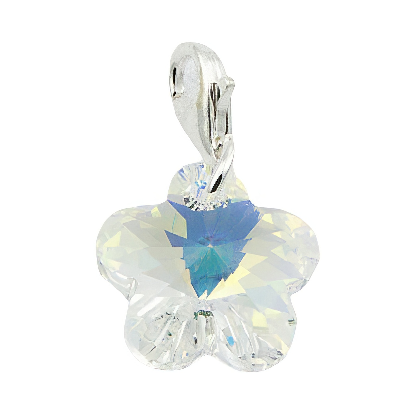 Swarovski crystal butterfly silver charm 