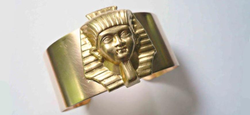 thematic Egyptian cuff bracelet