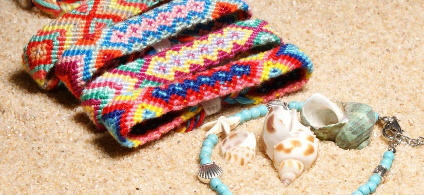 woven beach girl bracelet