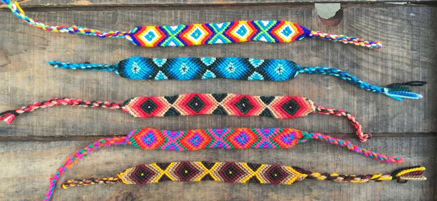 woven yarn bracelets